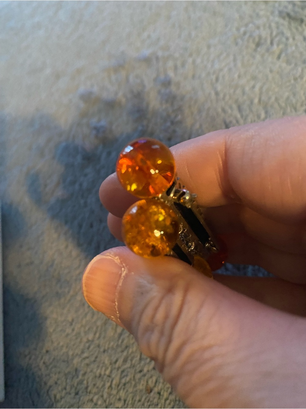 Genuine Amber and Marcasite Brooch - Picture 5 of 6